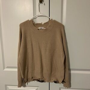 Cozy Tan Crew Neck Sweater